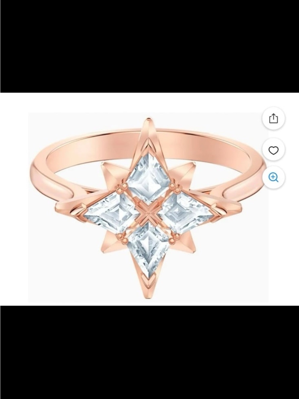 Swarovski  Symbolic Star Motif Ring White Rose-Gold 5494346 verified #2167
